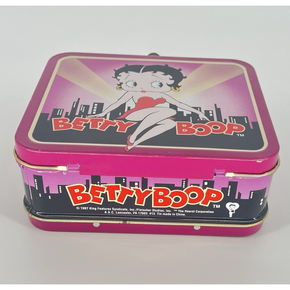 Vintage '97 Classic Betty Boop Light Switch Cover & Spotlight Metal Lunchbox Set - Picture 8 of 12